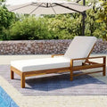 Bain de soleil en bois à dossier inclinable — jardin, terrasse et bord de piscine Merrelo™