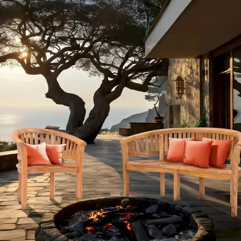 Banc double de jardin en teck Merrelo™