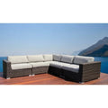 Canapé d'angle d'extérieur 239 cm en résine tressée avec coussins Merrelo™
