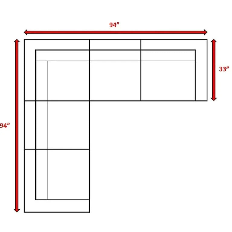 Canapé d'angle d'extérieur 239 cm en résine tressée avec coussins Merrelo™