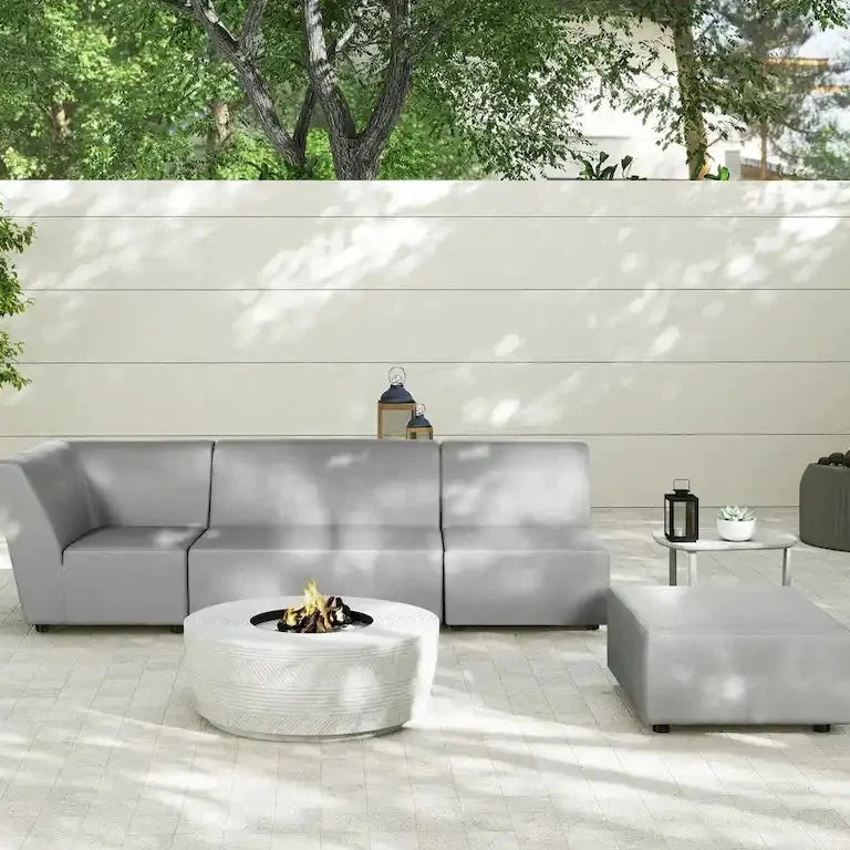 Canapé d'angle d'extérieur 356 cm avec repose-pieds Merrelo™