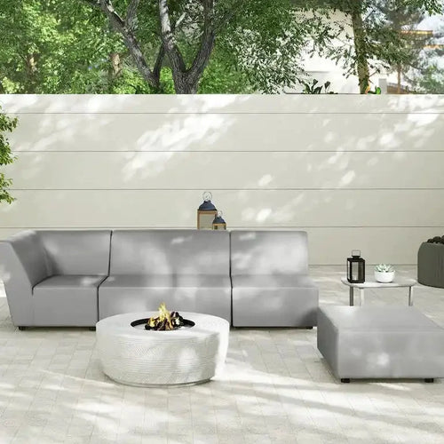 Canapé d'angle d'extérieur 356 cm avec repose-pieds Merrelo™