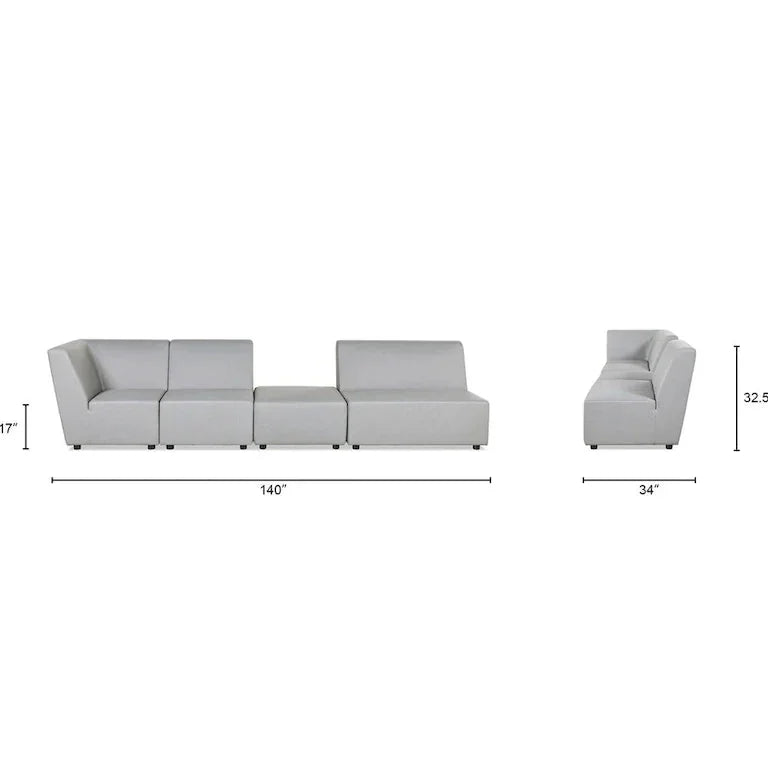 Canapé d'angle d'extérieur 356 cm avec repose-pieds Merrelo™
