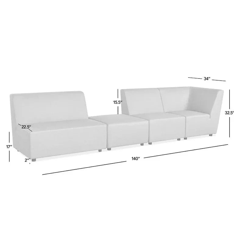 Canapé d'angle d'extérieur 356 cm avec repose-pieds Merrelo™