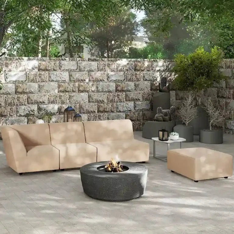 Canapé d'angle d'extérieur 356 cm avec repose-pieds Merrelo™