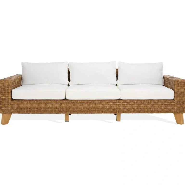 Canapé de terrasse en résine tressée — 241 × 86 × 69 cm Merrelo™