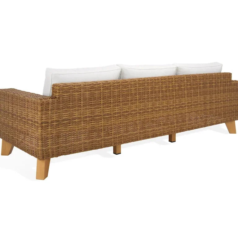 Canapé de terrasse en résine tressée — 241 × 86 × 69 cm Merrelo™