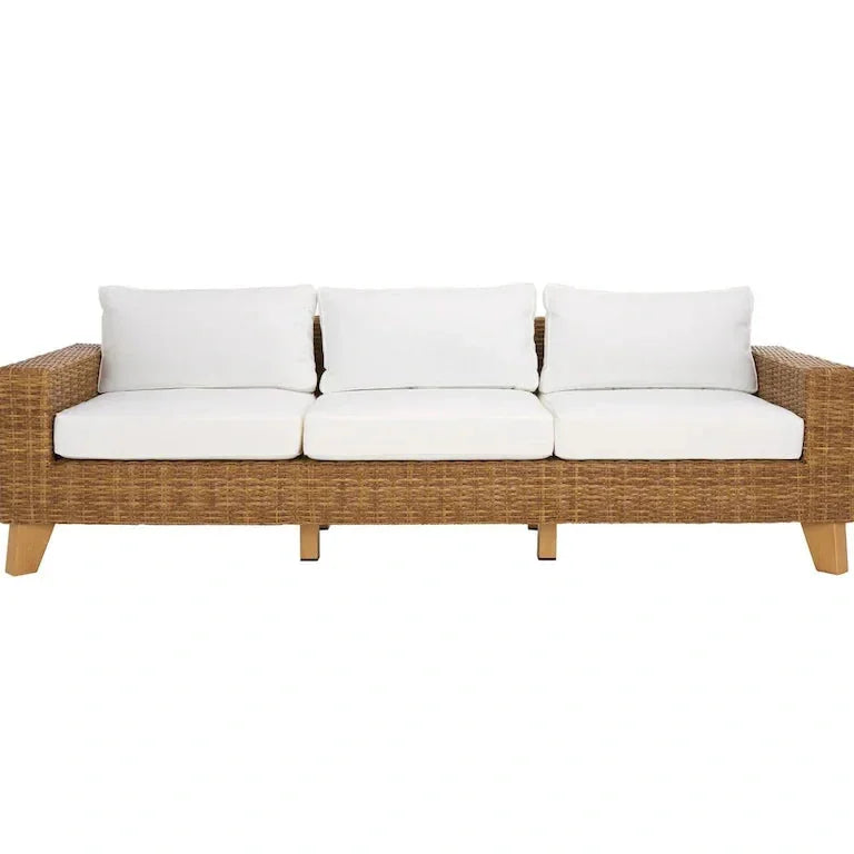 Canapé de terrasse en résine tressée — 241 × 86 × 69 cm Merrelo™
