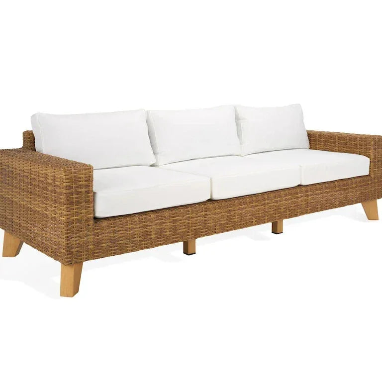 Canapé de terrasse en résine tressée — 241 × 86 × 69 cm Merrelo™