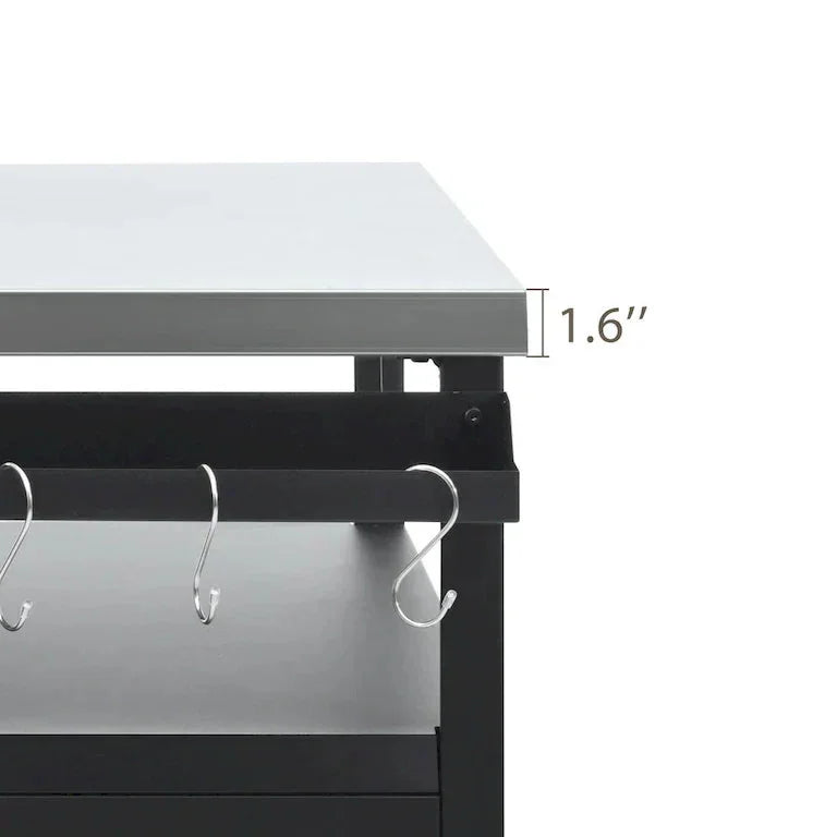 Desserte de cuisine d'extérieur, plan inox et rangement Merrelo™