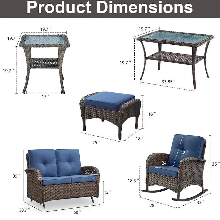 Fauteuils pivotants, canapé 2 places, table et repose-pieds — brun Merrelo™