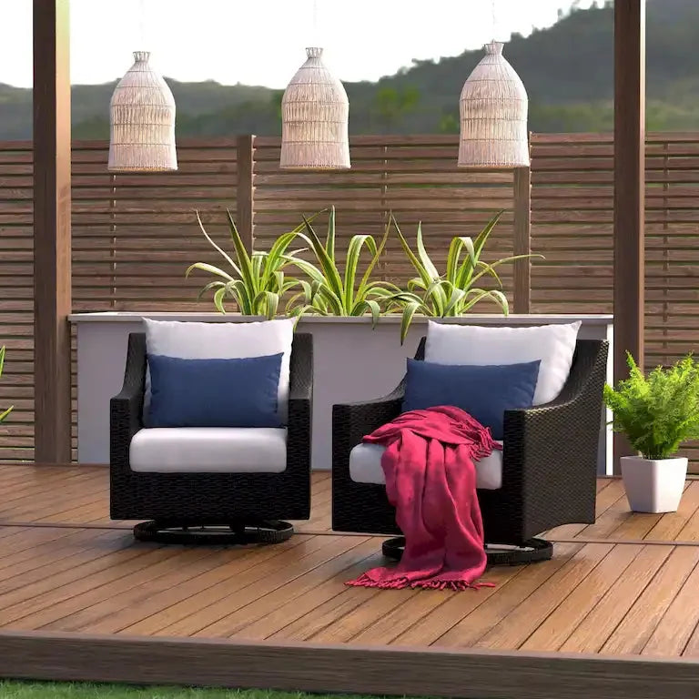Lot de 2 fauteuils club à bascule, tissu Sunbrella — 76 × 84 × 81 cm Merrelo™