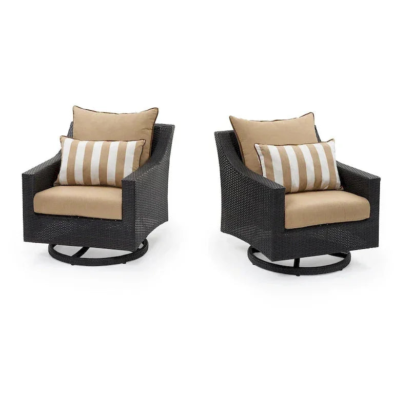 Lot de 2 fauteuils club à bascule, tissu Sunbrella — 76 × 84 × 81 cm Merrelo™