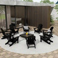 Lot de 8 fauteuils Adirondack pliants en HDPE toutes saisons Merrelo™