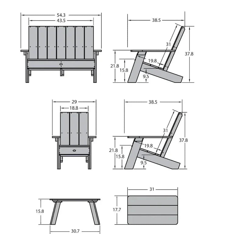 Salon Adirondack moderne Merrelo™