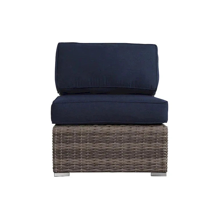 Salon d'angle 7 pièces en rotin, tissu Sunbrella Merrelo™