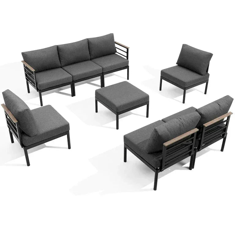 Salon d'angle en aluminium avec coussins Merrelo™