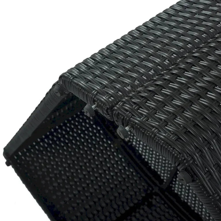 Salon d'angle réversible 7 pièces en résine tressée — table, coussins et coussins déco, 239 × 239 cm Merrelo™
