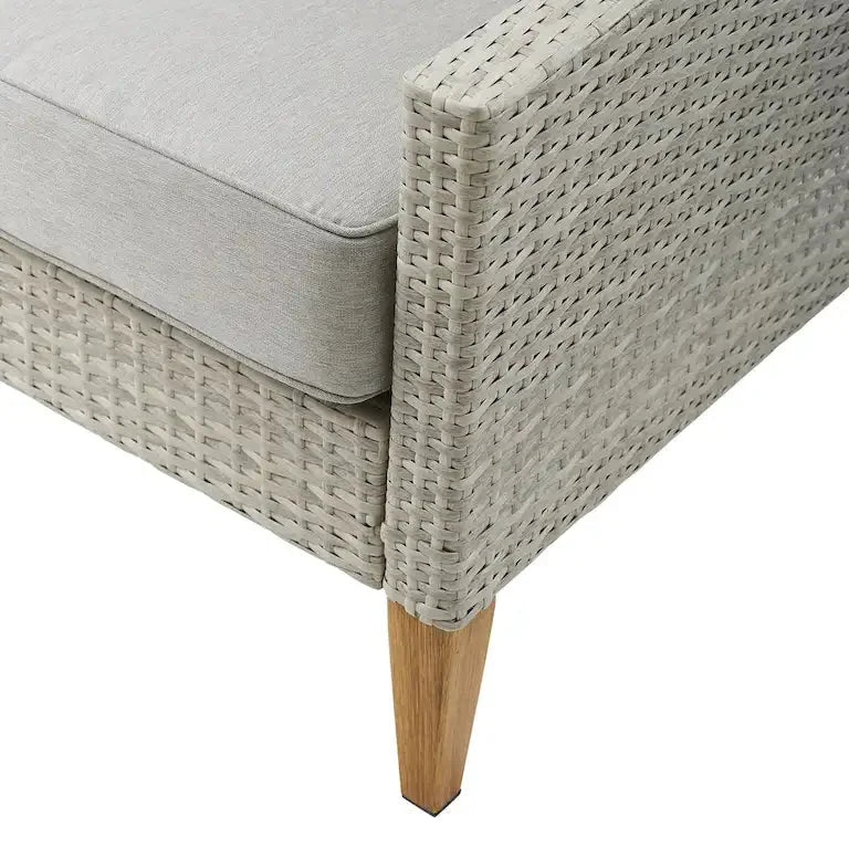 Salon de jardin 3 pièces en résine tressée — 84 × 203 × 335 cm Merrelo™
