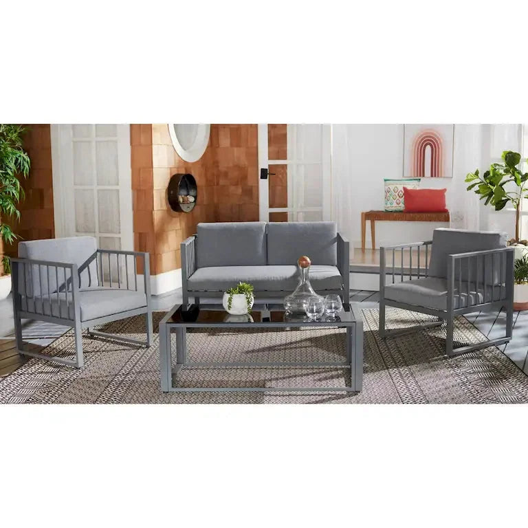 Salon de jardin 4 pièces — 124 × 71 × 64 cm Merrelo™