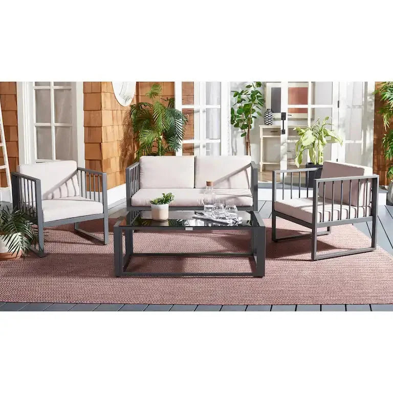 Salon de jardin 4 pièces — 124 × 71 × 64 cm Merrelo™