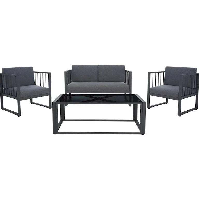 Salon de jardin 4 pièces — 124 × 71 × 64 cm Merrelo™