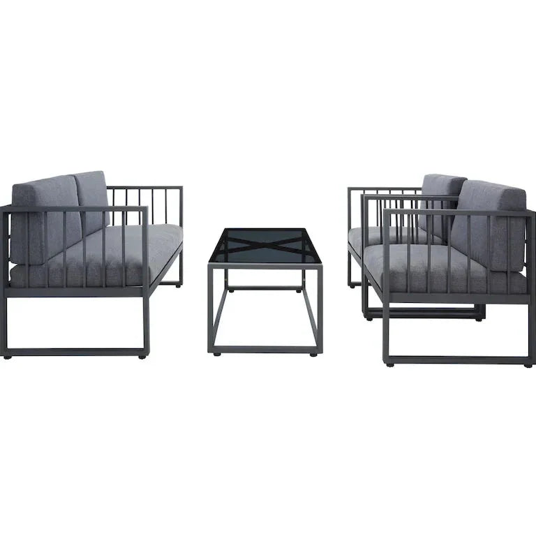 Salon de jardin 4 pièces — 124 × 71 × 64 cm Merrelo™
