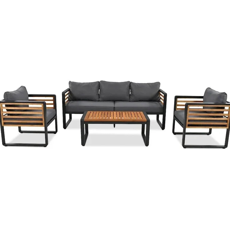 Salon de jardin 4 pièces avec coussins déhoussables Merrelo™