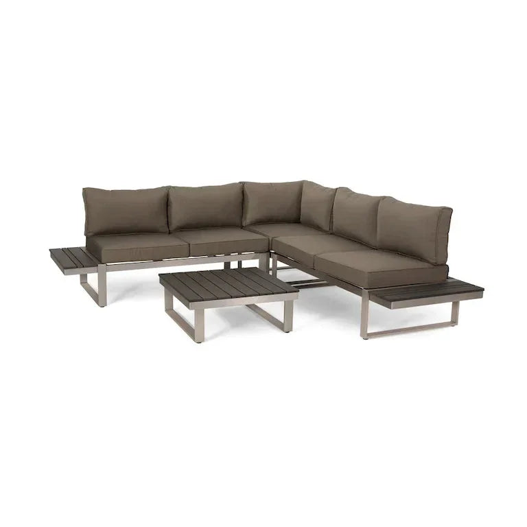 Salon de jardin 4 pièces en aluminium avec coussins Merrelo™