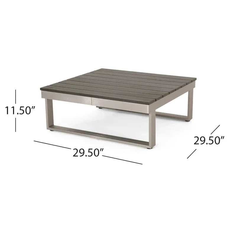Salon de jardin 4 pièces en aluminium avec coussins Merrelo™