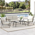Salon de jardin 4 pièces en aluminium avec coussins Merrelo™