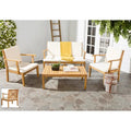 Salon de jardin 4 pièces en bois d'acacia — 122 × 81 × 64 cm Merrelo™
