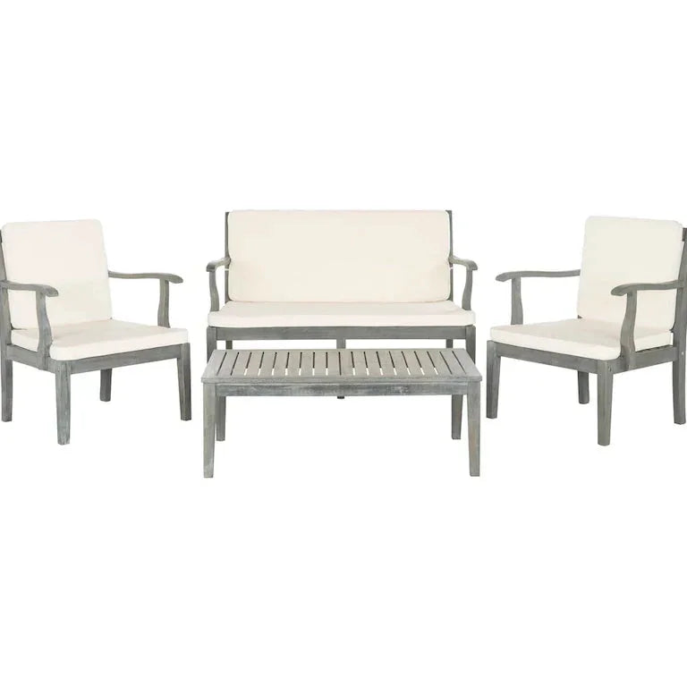 Salon de jardin 4 pièces en bois d'acacia — 122 × 81 × 64 cm Merrelo™