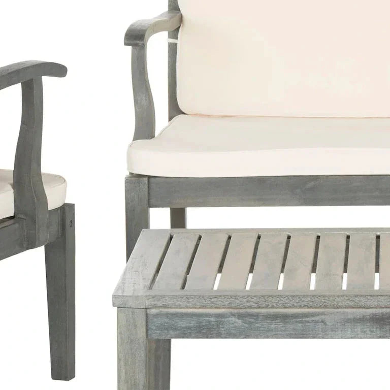 Salon de jardin 4 pièces en bois d'acacia — 122 × 81 × 64 cm Merrelo™