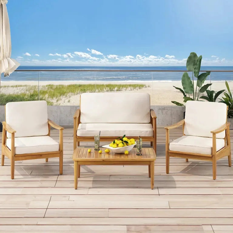 Salon de jardin 4 places en bois d'acacia Merrelo™