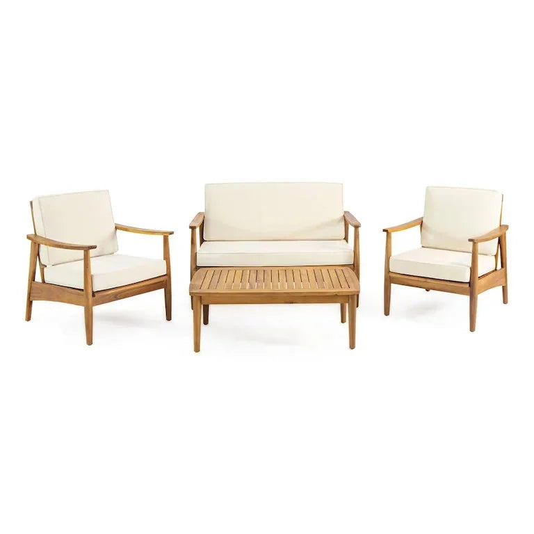 Salon de jardin 4 places en bois d'acacia Merrelo™