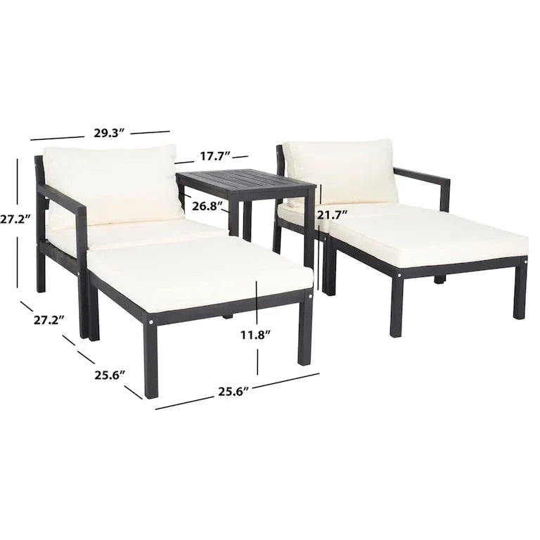 Salon de jardin 5 pièces — 74 × 69 × 69 cm Merrelo™