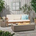Salon de jardin 5 pièces en bois d'acacia avec brasero Merrelo™