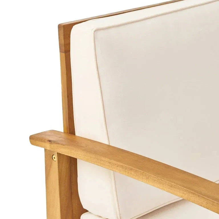 Salon de jardin 5 pièces en bois d'acacia avec brasero Merrelo™