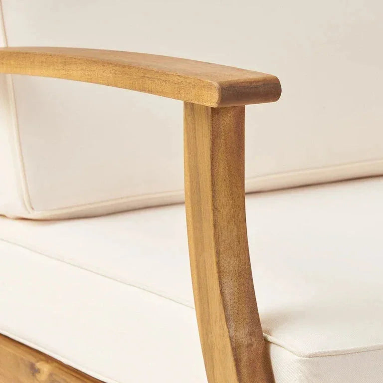 Salon de jardin 5 pièces en bois d'acacia avec brasero Merrelo™