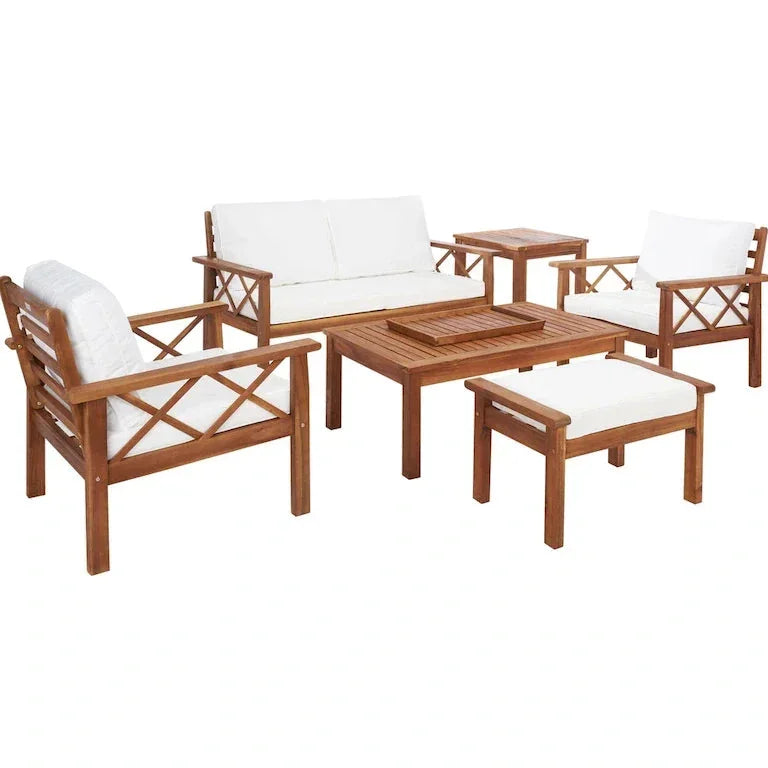 Salon de jardin 6 pièces — 874 × 76 × 71 cm Merrelo™