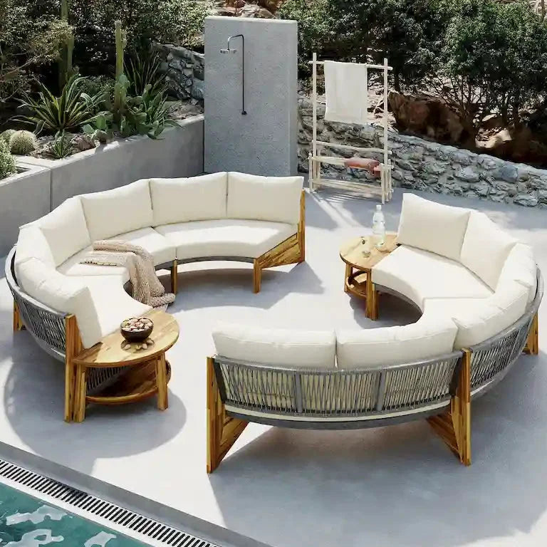 Salon de jardin 6 places avec coussins et table basse Merrelo™