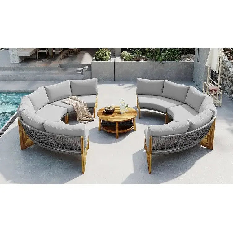 Salon de jardin 6 places avec coussins et table basse Merrelo™