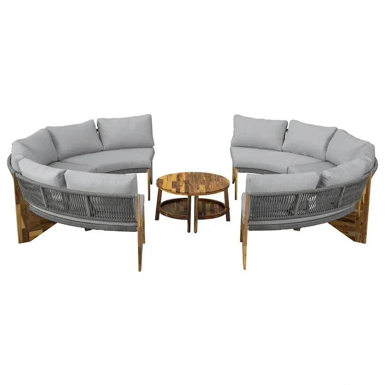 Salon de jardin 6 places avec coussins et table basse Merrelo™