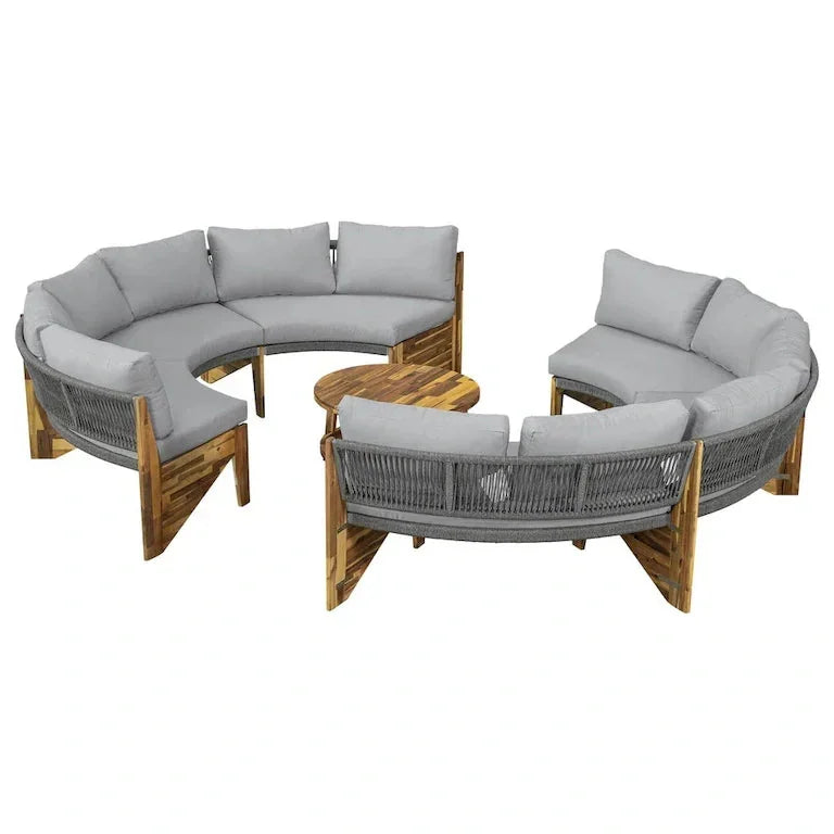 Salon de jardin 6 places avec coussins et table basse Merrelo™