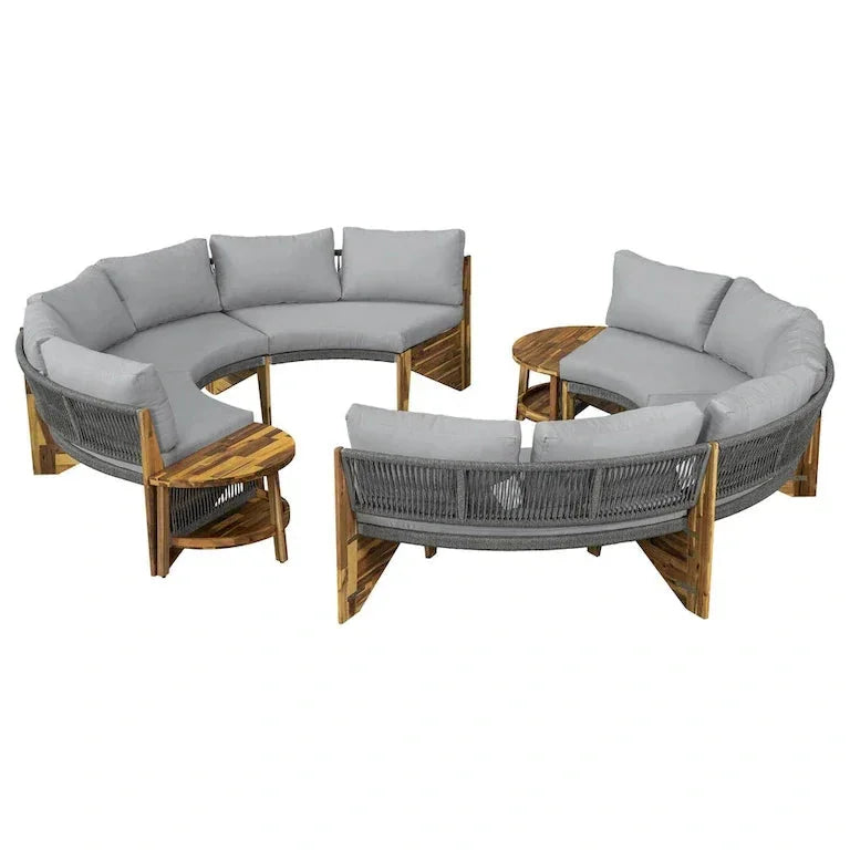 Salon de jardin 6 places avec coussins et table basse Merrelo™