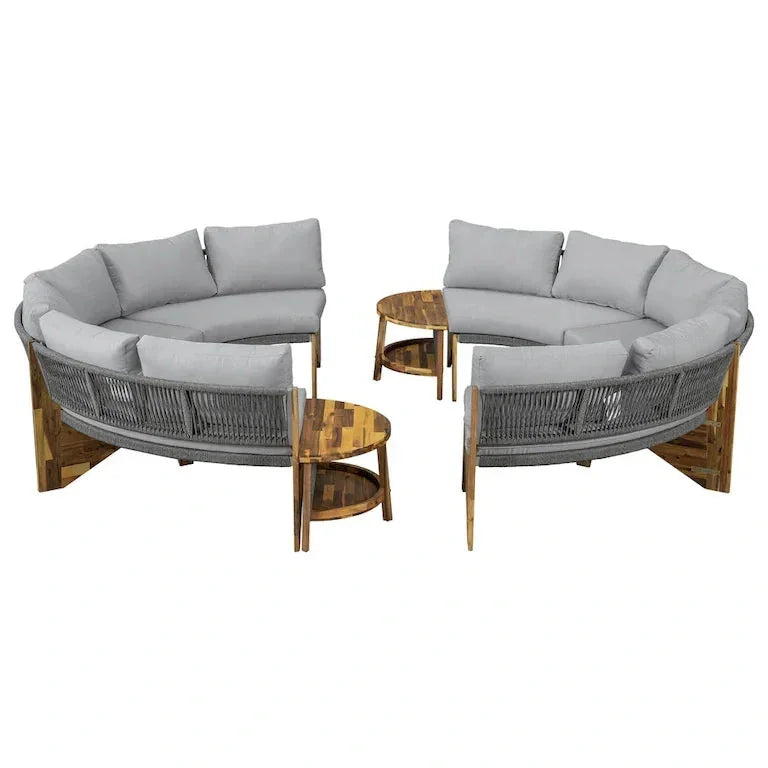 Salon de jardin 6 places avec coussins et table basse Merrelo™