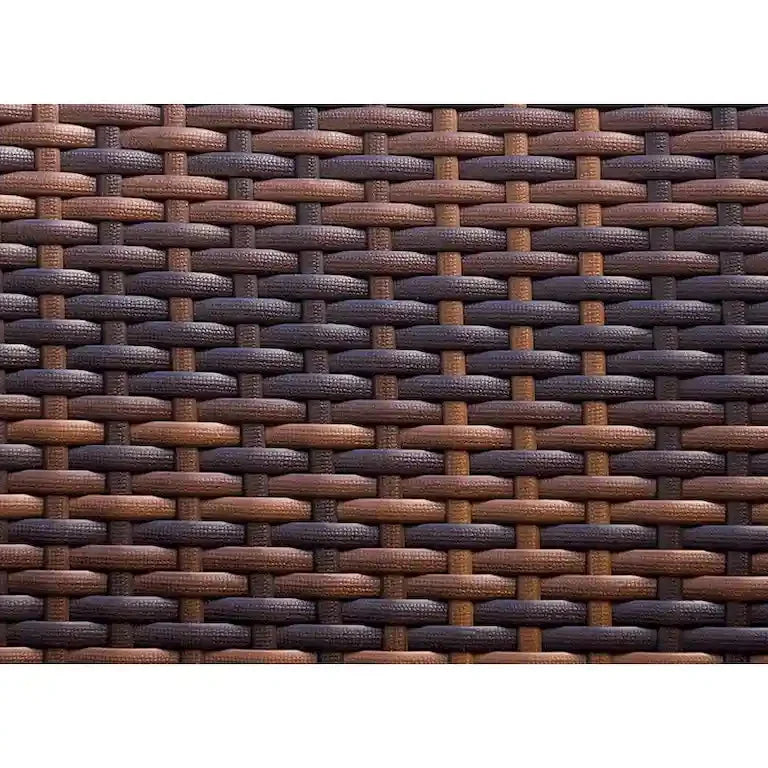 Salon de jardin 9 pièces en résine tressée brune avec coussins — sans montage Merrelo™