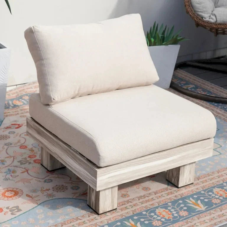 Salon de jardin en aluminium, coussins garnis de mousse Merrelo™