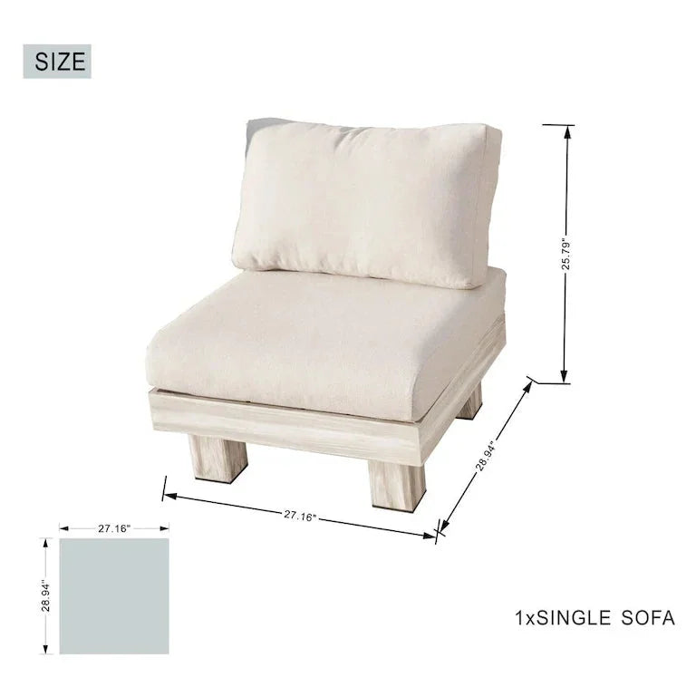 Salon de jardin en aluminium, coussins garnis de mousse Merrelo™